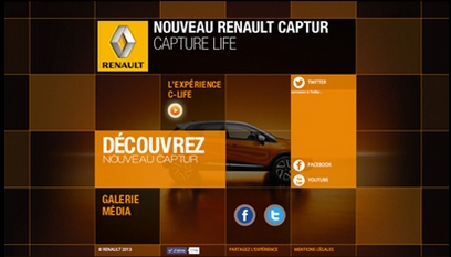 Site Produit Captur C-Life / Site en HTML5