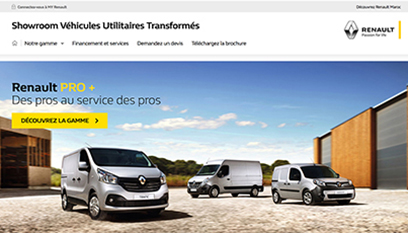 Site internet Renault VU / PHP – HTML – Vue 360° développement spécifique - Responsive design