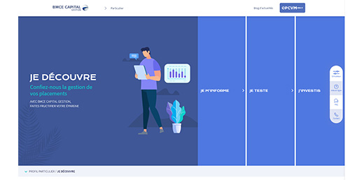 Développement du site web investisseur particulier de BMCE Capital