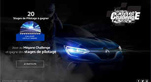 Site internet Renault Mégane Challenge