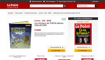 Site internet Le Point / Prestashop