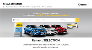 Site internet Renault Sélection