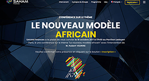 Site événementiel SAHAM Finances «Le nouveau modèle africain»